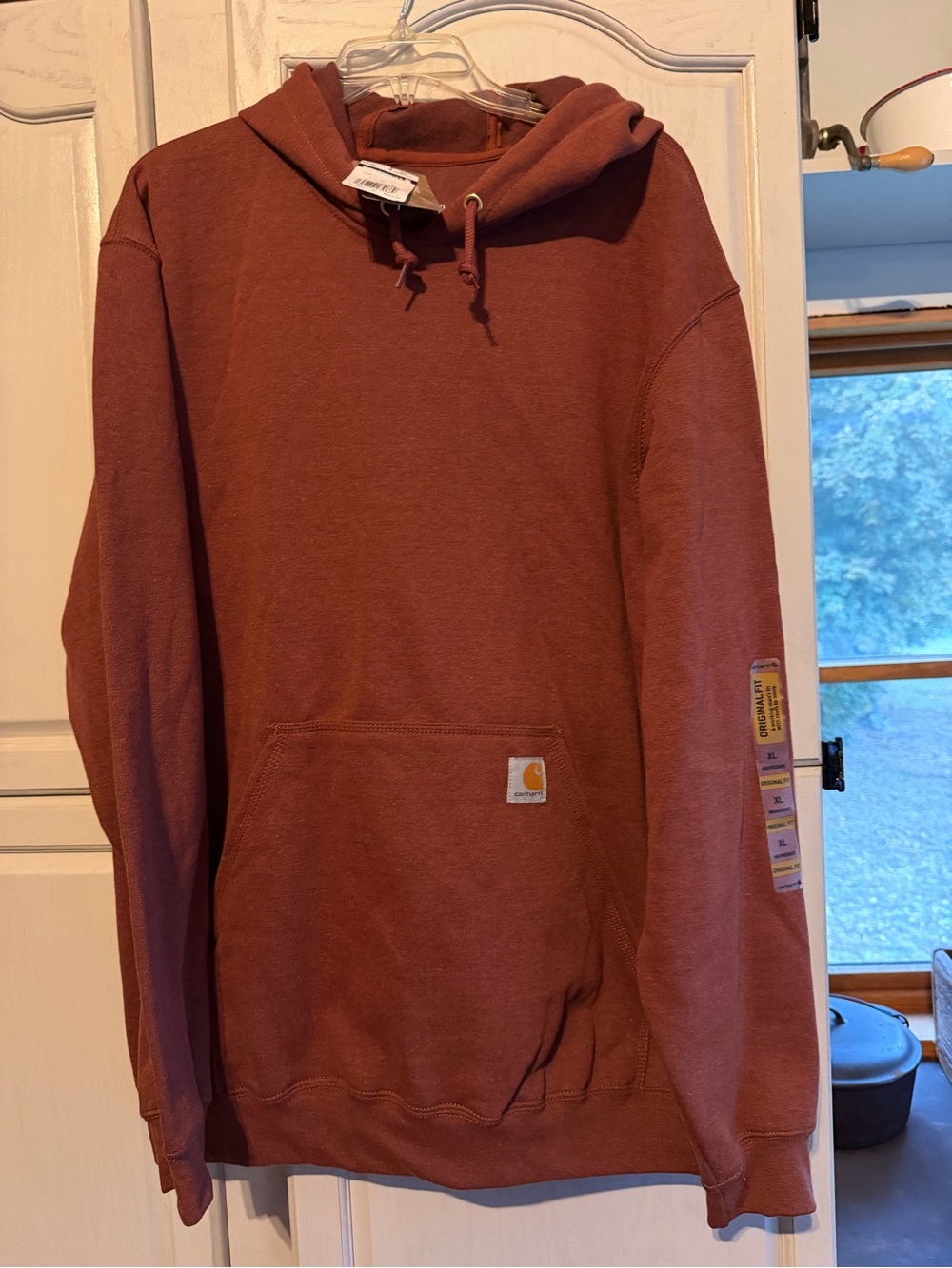 Carhartt Men's Brick Red Pullover Hoodie